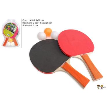 Racchettoni Ping Pong + 3 Palline