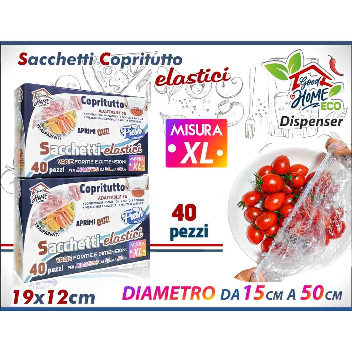 Sacchetti Elastici Copri Vivande XL 40pz