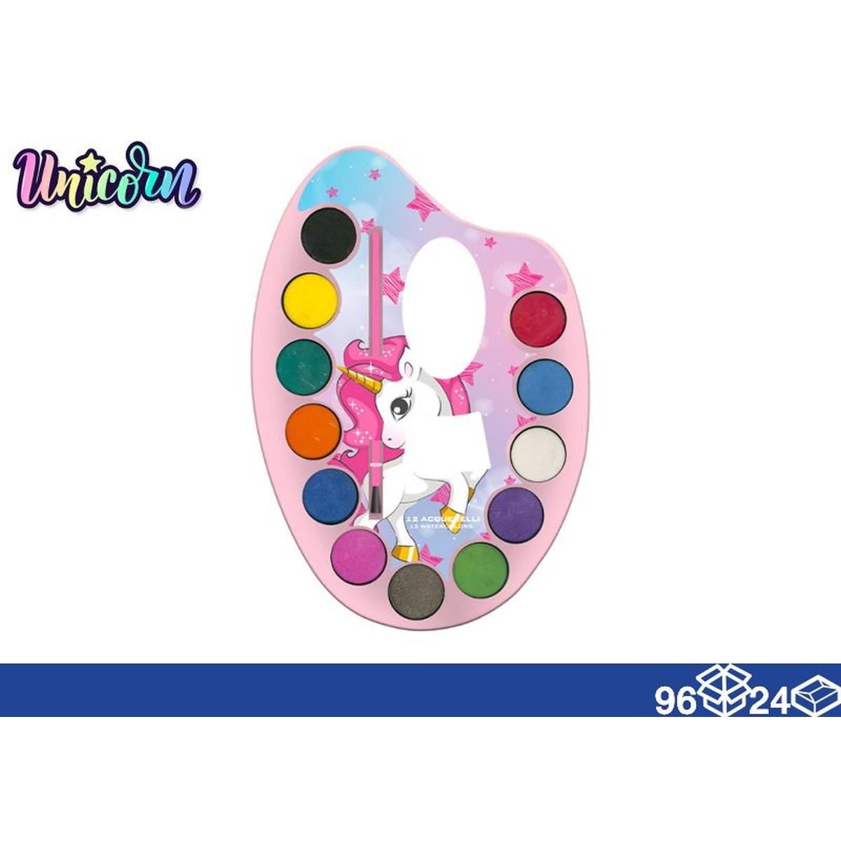Acquerelli 12 pz Unicorno