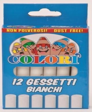 Box 12 Gessetti Dust Free Bianco 12