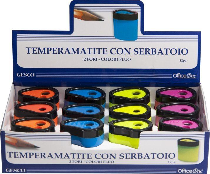 Temperino Contenitore 2f fluo color