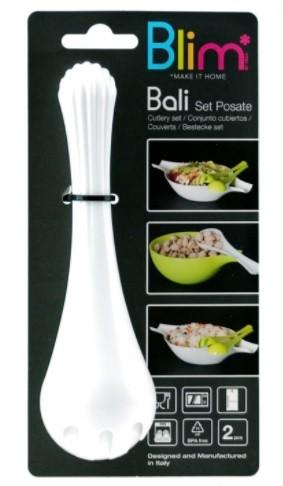 Coppia Posate Da Servizio Bali 17 cm Bianco