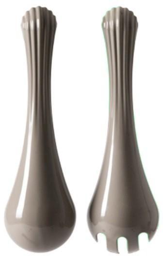 Coppia Posate Da Servizio Bali 25 cm Tortora
