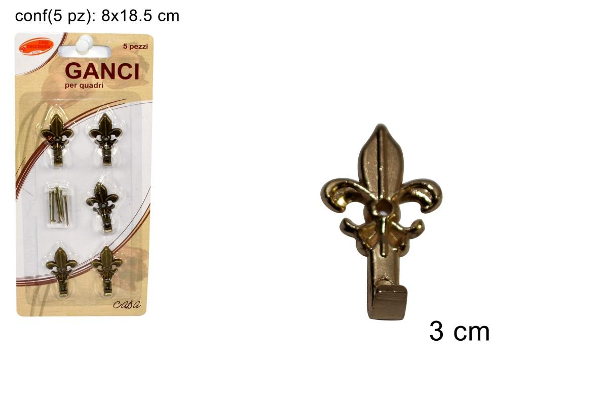 Ganci Per Quadri 5 Pz Bronzo